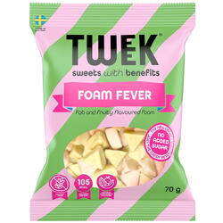 TWEEK, Jeleuri Spumoase cu Aroma de Fructe cu Stevie fara Zahar Adaugat Foam Fever 70g, Vegis.ro