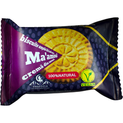 AMBROZIA, Biscuite Umplut cu Crema de Curmale fara Zahar Adaugat Ma’amoul 60g, Vegis.ro