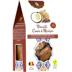 AMBROZIA, Biscuiti cu Cocos si Merisor fara Zahar Adaugat 130g, Vegis.ro