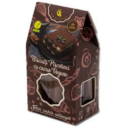 AMBROZIA, Piscoturi cu Cacao Vegane fara Zahar Adaugat 130g, Vegis.ro