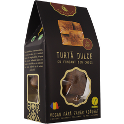 AMBROZIA, Turta Dulce cu Fondant din Cocos fara Zahar Adaugat 130g, Vegis.ro