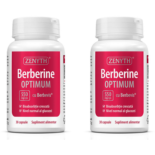 Pachet Berberina Optimum cu Berbevis® Extract 550mg 30cps + 30cps, ZENYTH PHARMA, Pachete Suplimente, 1, Vegis.ro