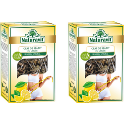 Pachet Ceai de Slabit cu Lamaie Biovit 50g + 50g NATURAVIT