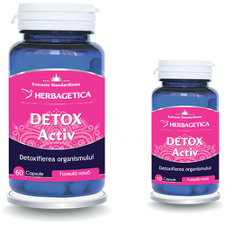 Pachet Detox Activ 60cps+10cps HERBAGETICA
