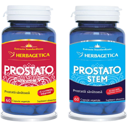 Pachet Prostato Curcumin 95 60cps + Prostato Stem 60cps (50% reducere la al doilea produs) HERBAGETICA