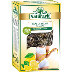 NATURAVIT, Ceai de Slabit cu Lamaie Biovit 50g, Vegis.ro