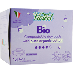 VIVICOT, Absorbante de Zi din Bumbac Hipoalergenic 4 Picaturi Ecologic/Bio 14buc, Vegis.ro